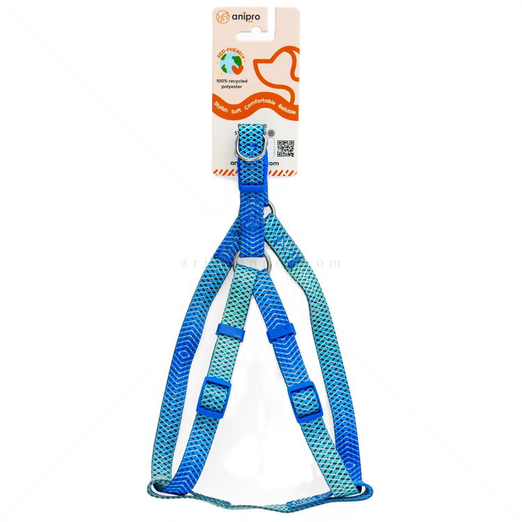 Нагръдник ANIPRO Soft Touch Let's Go, лента със синя тока