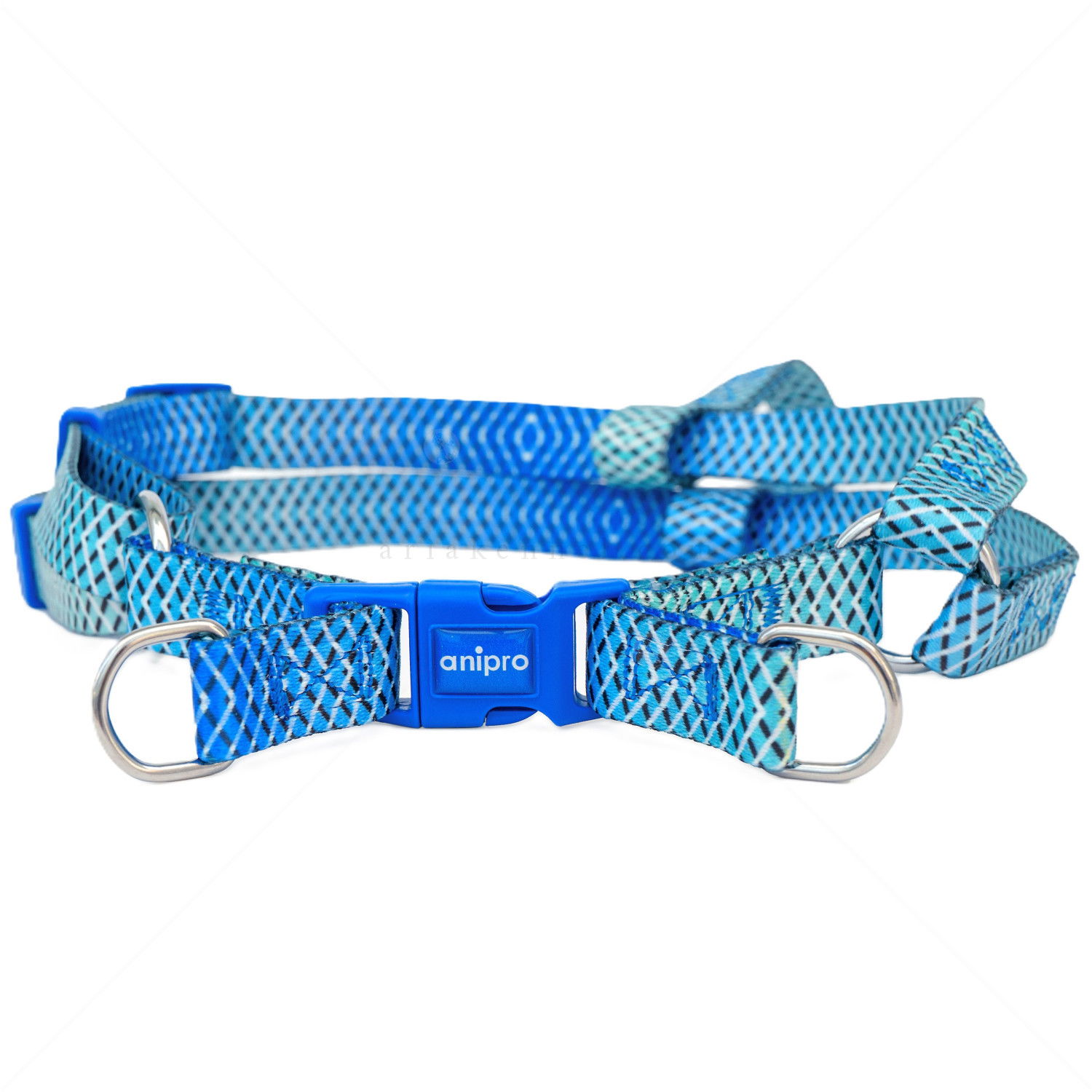 Нагръдник ANIPRO Soft Touch Let's Go, лента със синя тока