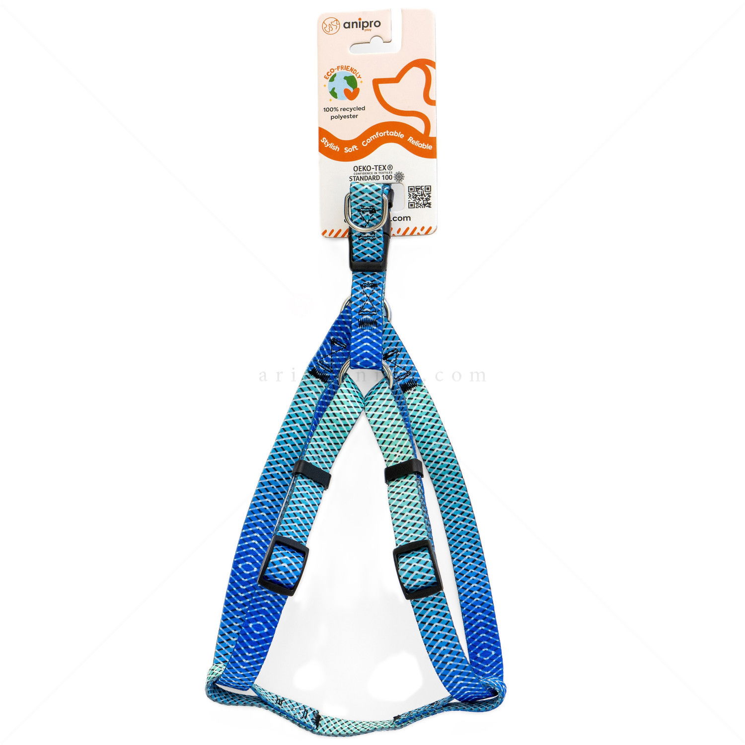 Нагръдник ANIPRO Soft Touch Let's Go, размер S, лента с черна тока