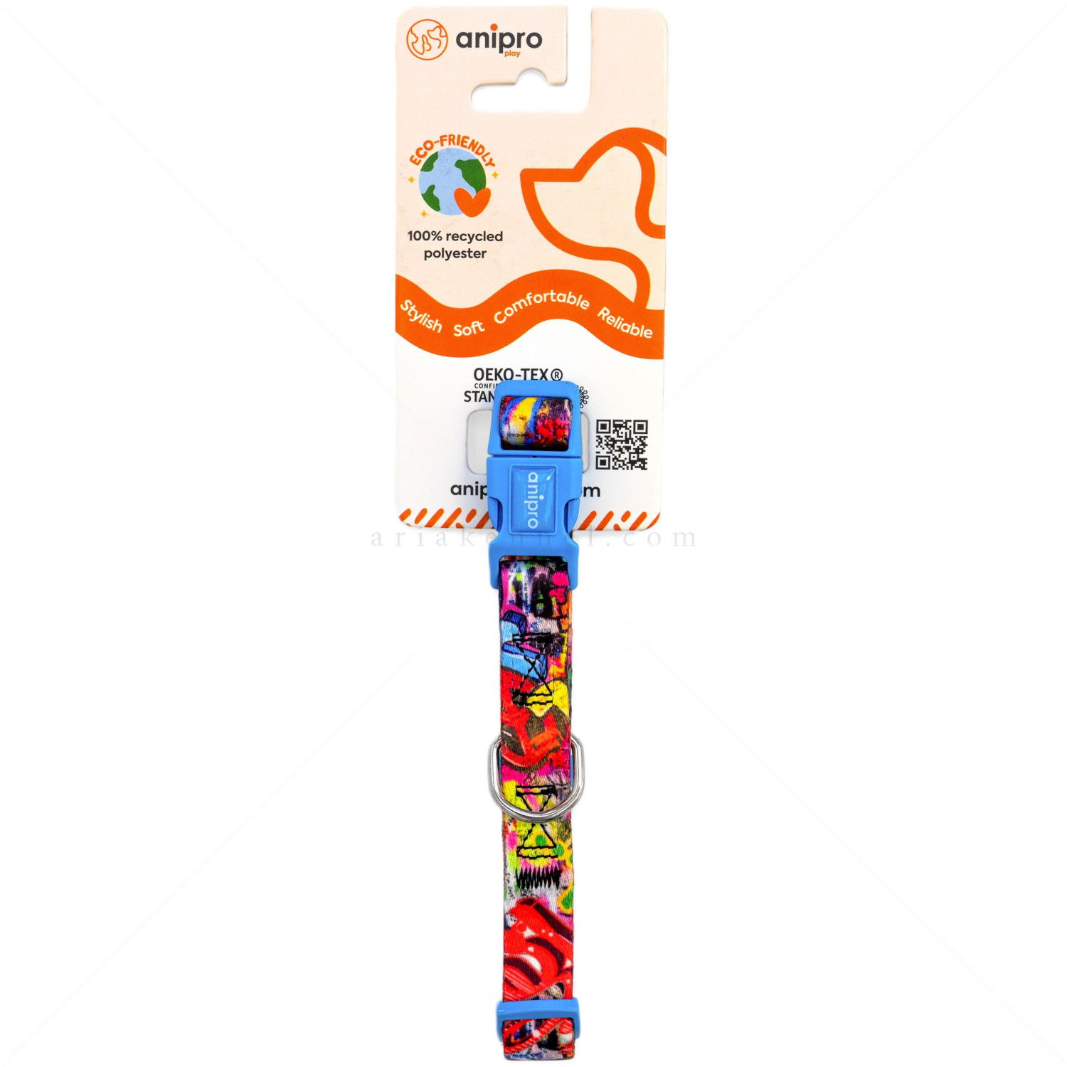 Нашийник ANIPRO Soft Touch Dog Of The City, с тюркоазена тока