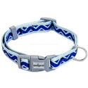 Нашийник ANIPRO Soft Touch Blue Whale, размер S, със сива тока