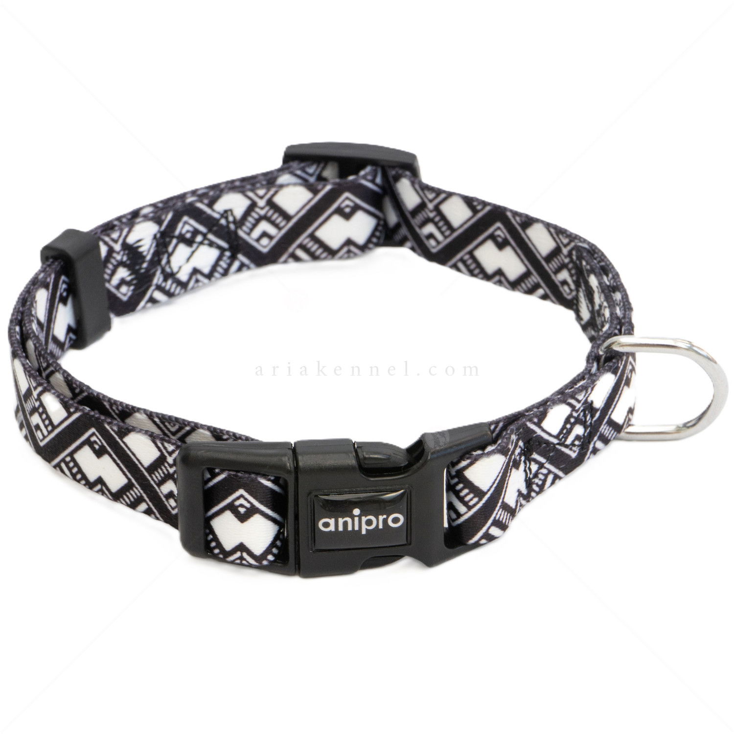 Нашийник ANIPRO Soft Touch Ethno, размер M, с черна тока
