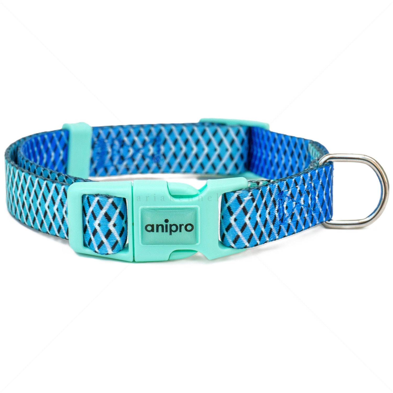 Нашийник ANIPRO Soft Touch Let's Go, размер S, с ментово зелена тока
