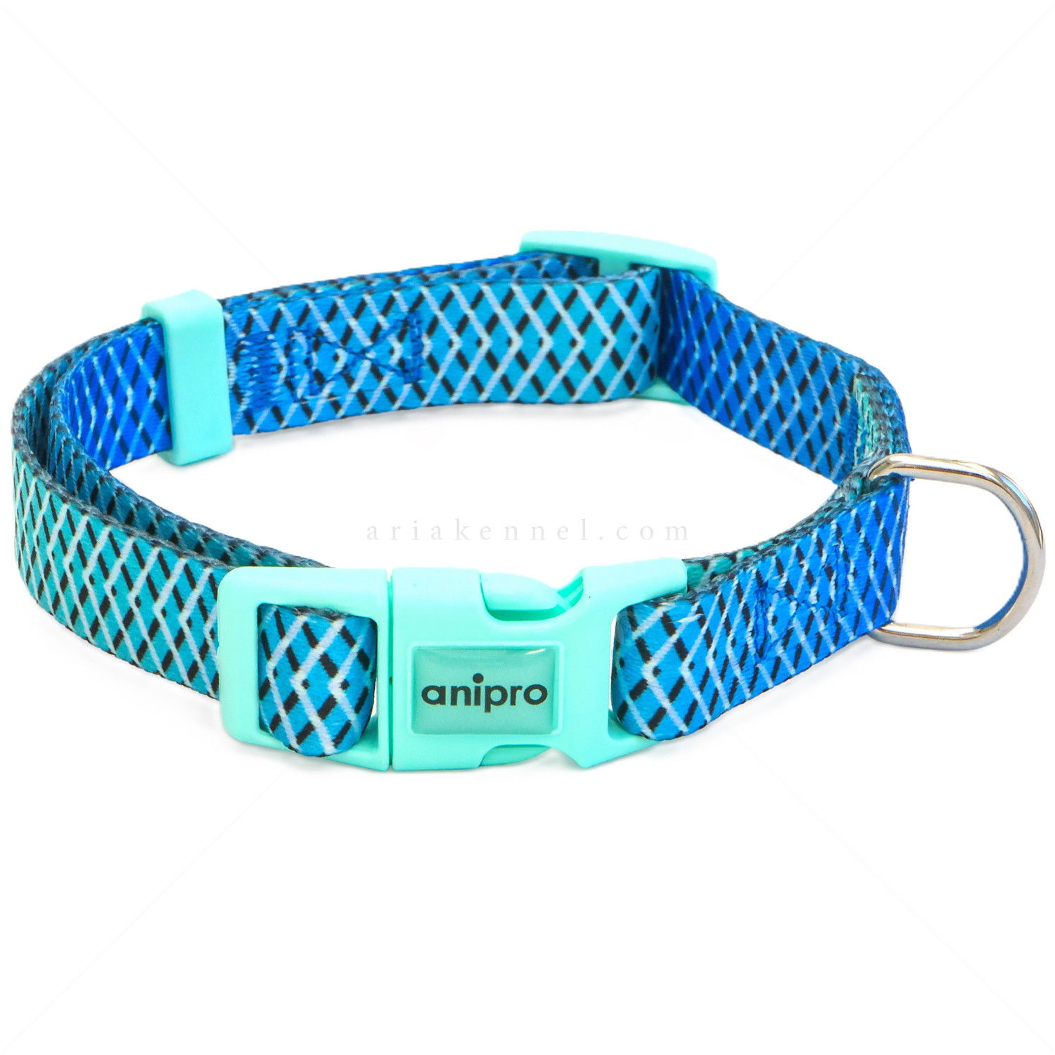 Нашийник ANIPRO Soft Touch Let's Go, размер M, с ментово зелена тока