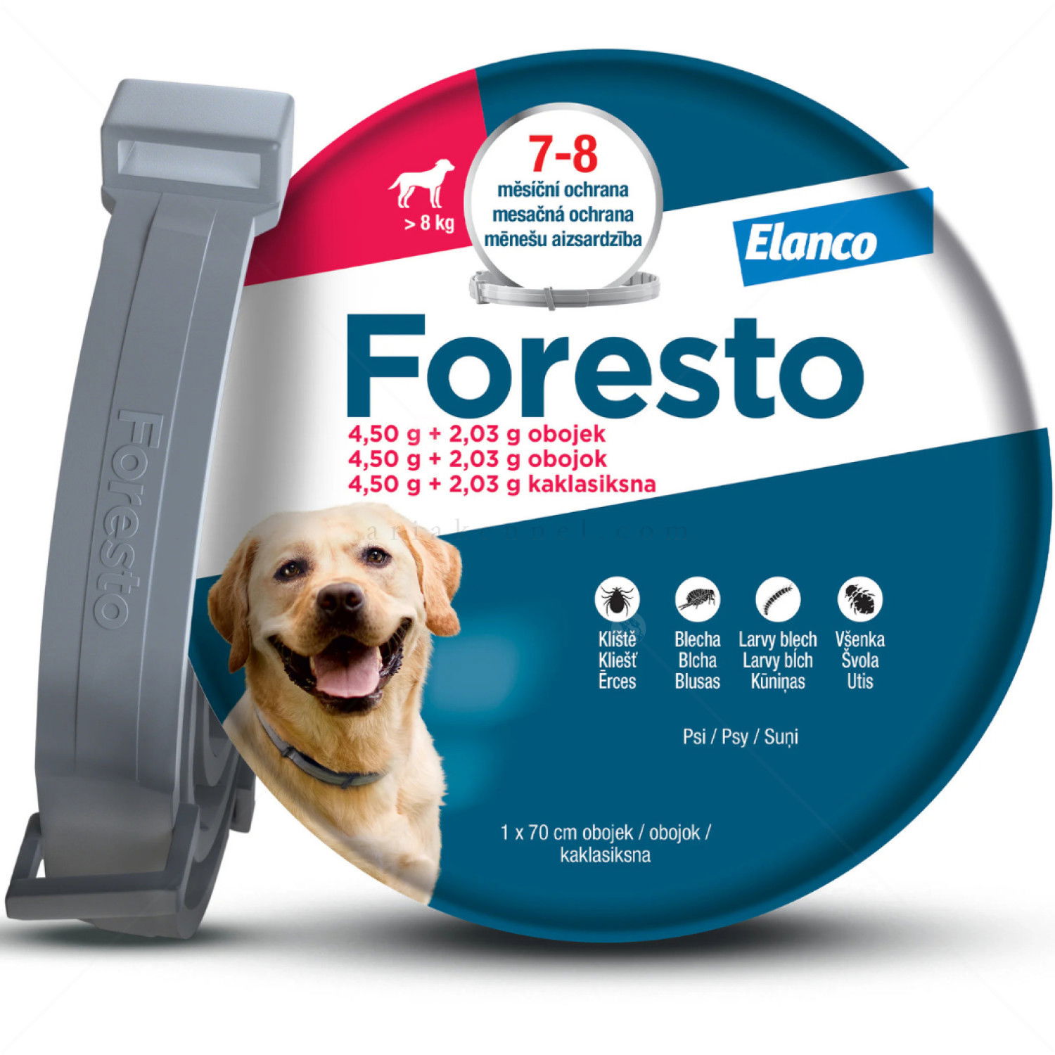 Противопаразитна каишка за куче FORESTO 70 см