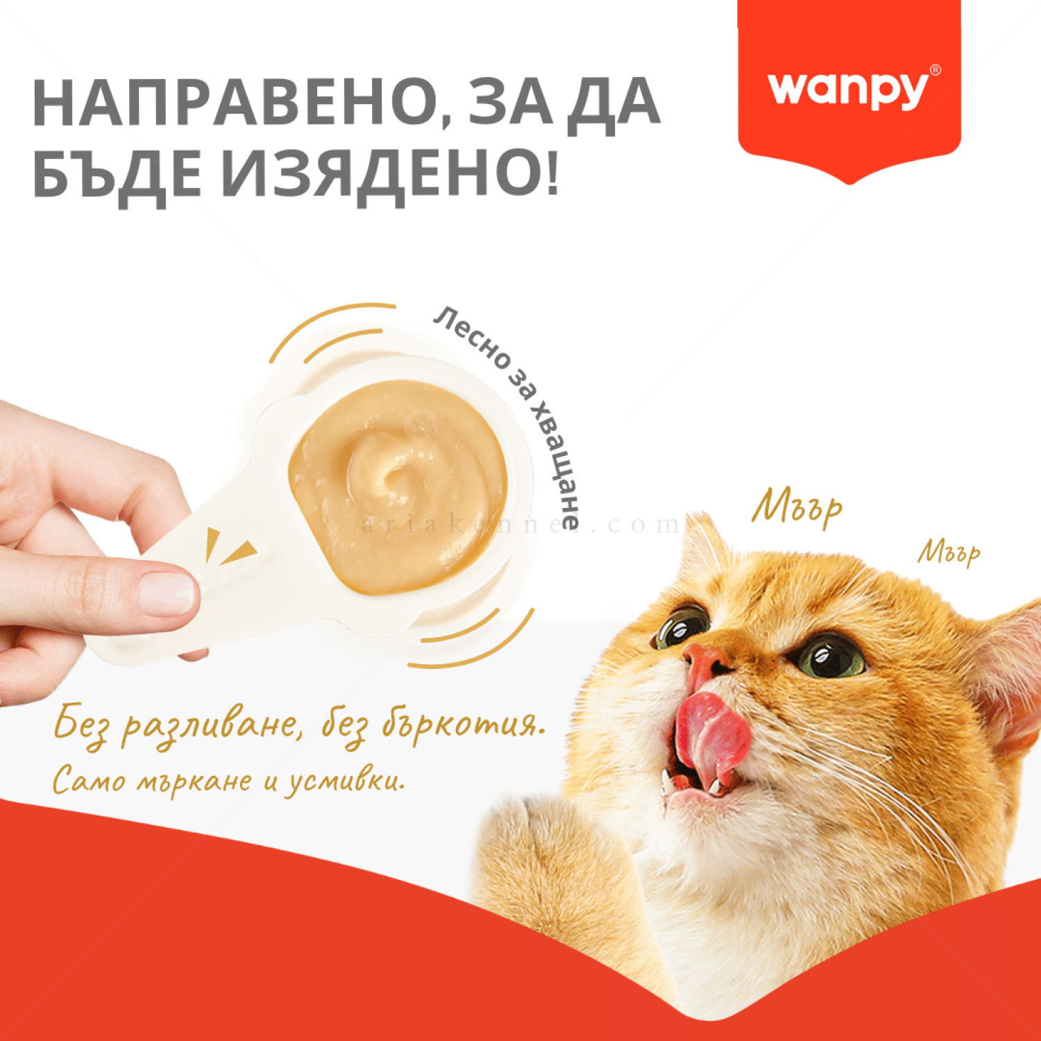 Лъжичка с кремообразно лакомство със сьомга WANPY Creamy Treat Salmon