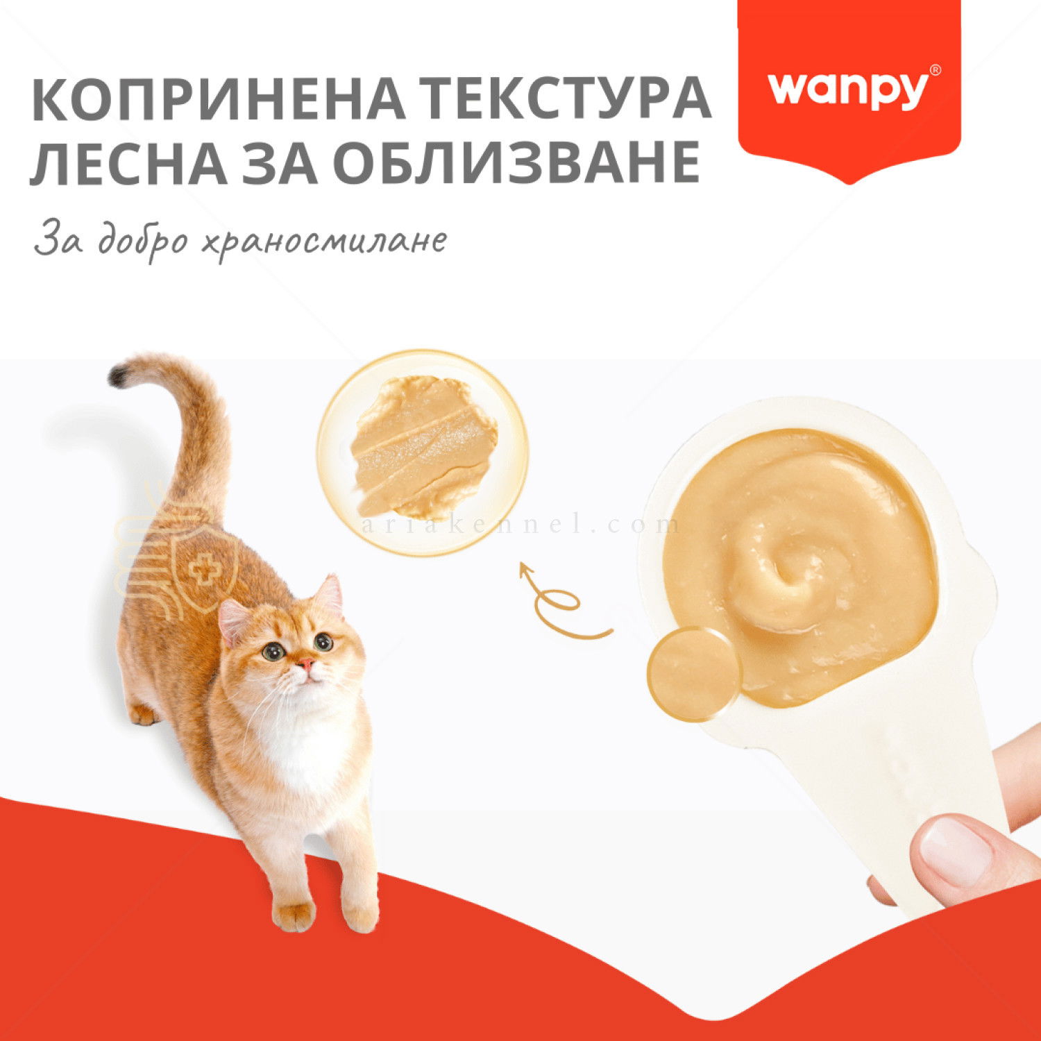 Лъжичка с кремообразно лакомство със сьомга WANPY Creamy Treat Salmon
