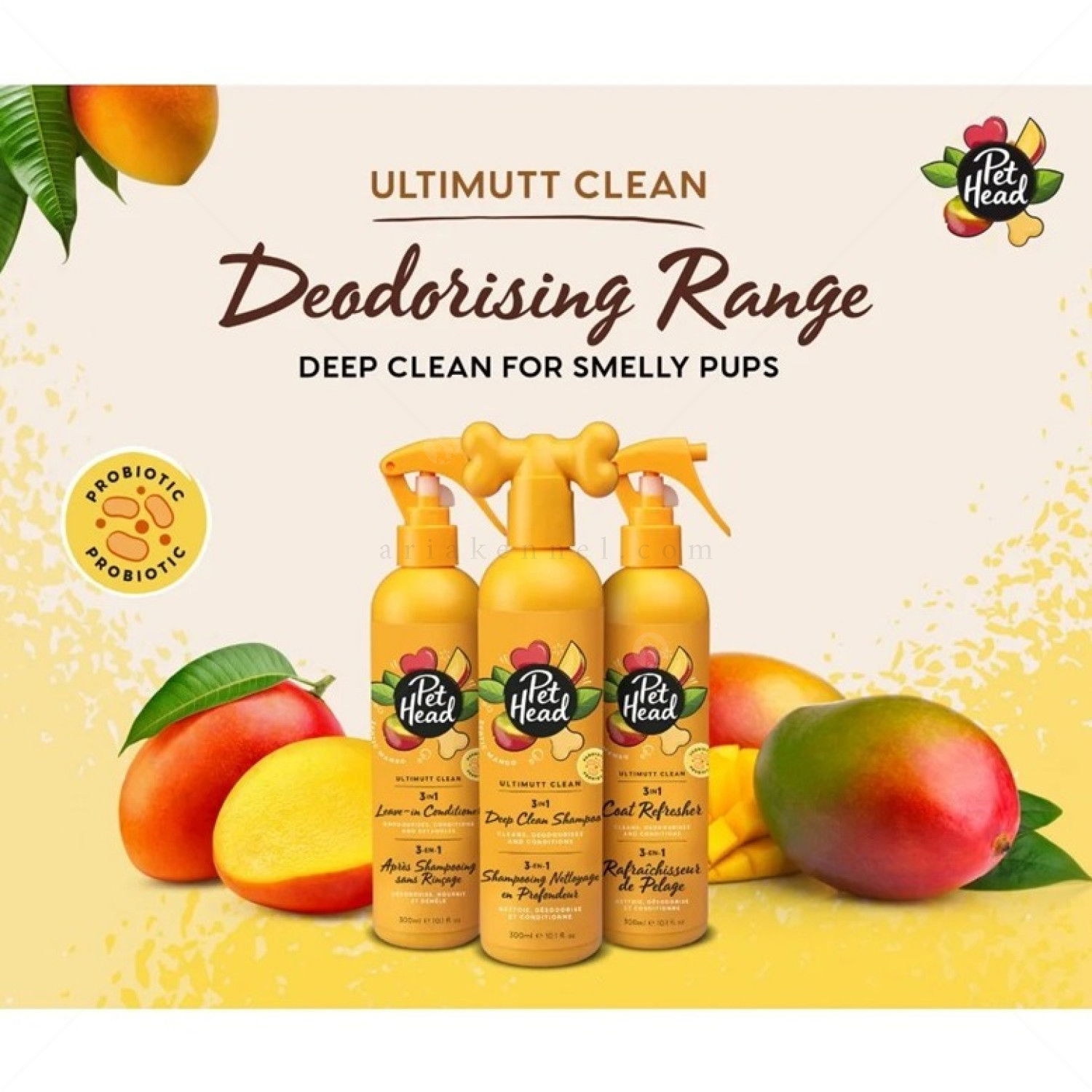 Дълбоко почистващ шампоан с тропически аромат и тройно действие PET HEAD Ultimutt Clean 3-in-1 Deep Clean Shampoo