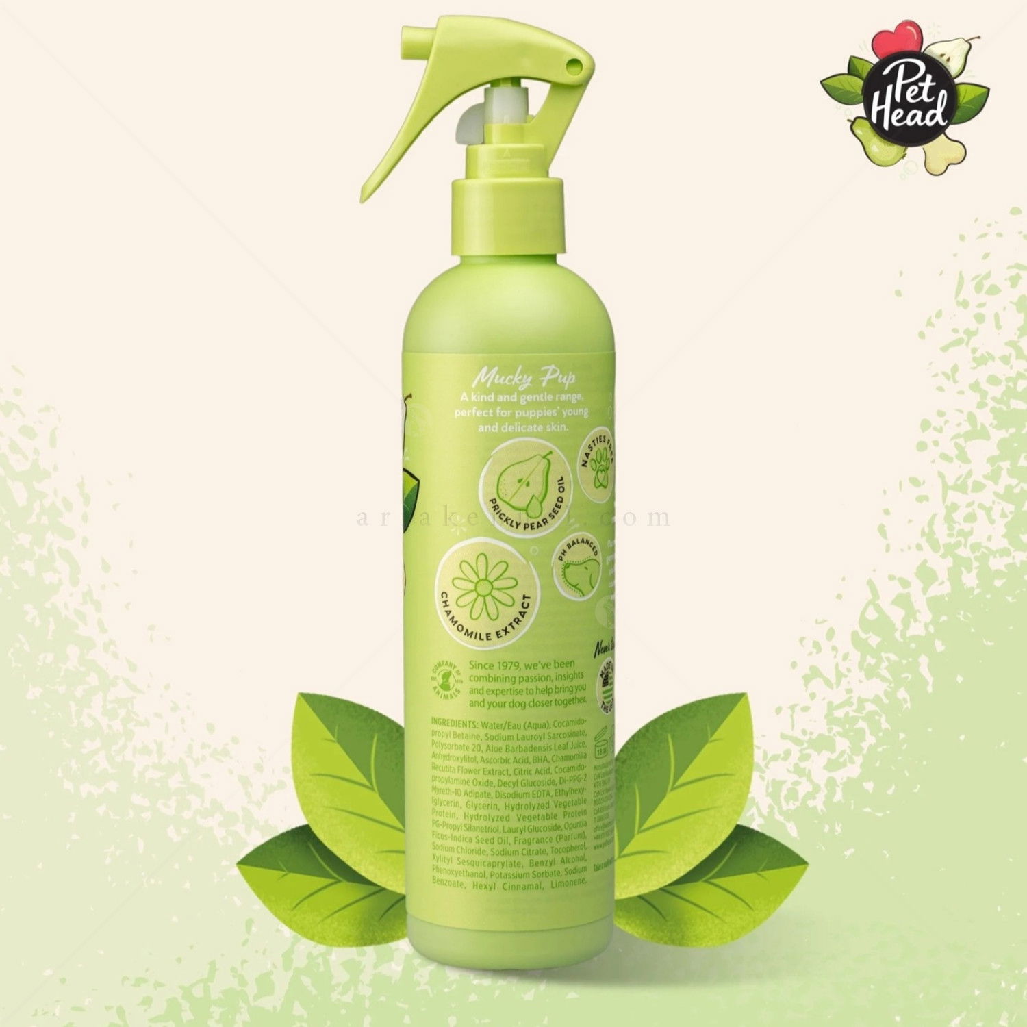 Дезодориращ спрей за малки кученца с круша и лайка PET HEAD Mucky Puppy Spray