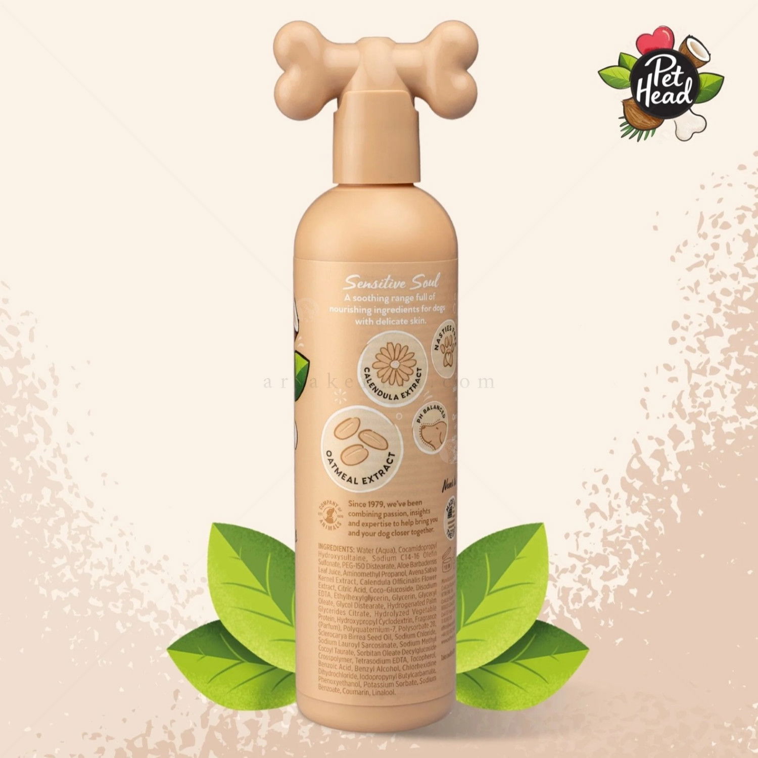 Шампоан за кучета с чувствителна кожа с кокос и масло от марула PET HEAD Sensitive Soul Delicate Skin Shampoo