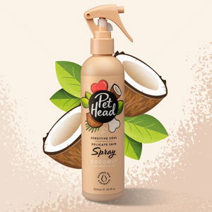 Дезодориращ спрей за кучета с чувствителна кожа с кокос и масло от марула PET HEAD Sensitive Soul Delicate Skin Spray