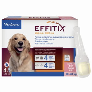 Пипети за външно обезпаразитяване VIRBAC EFFITIX Spot-on L, 4x268.4 mg