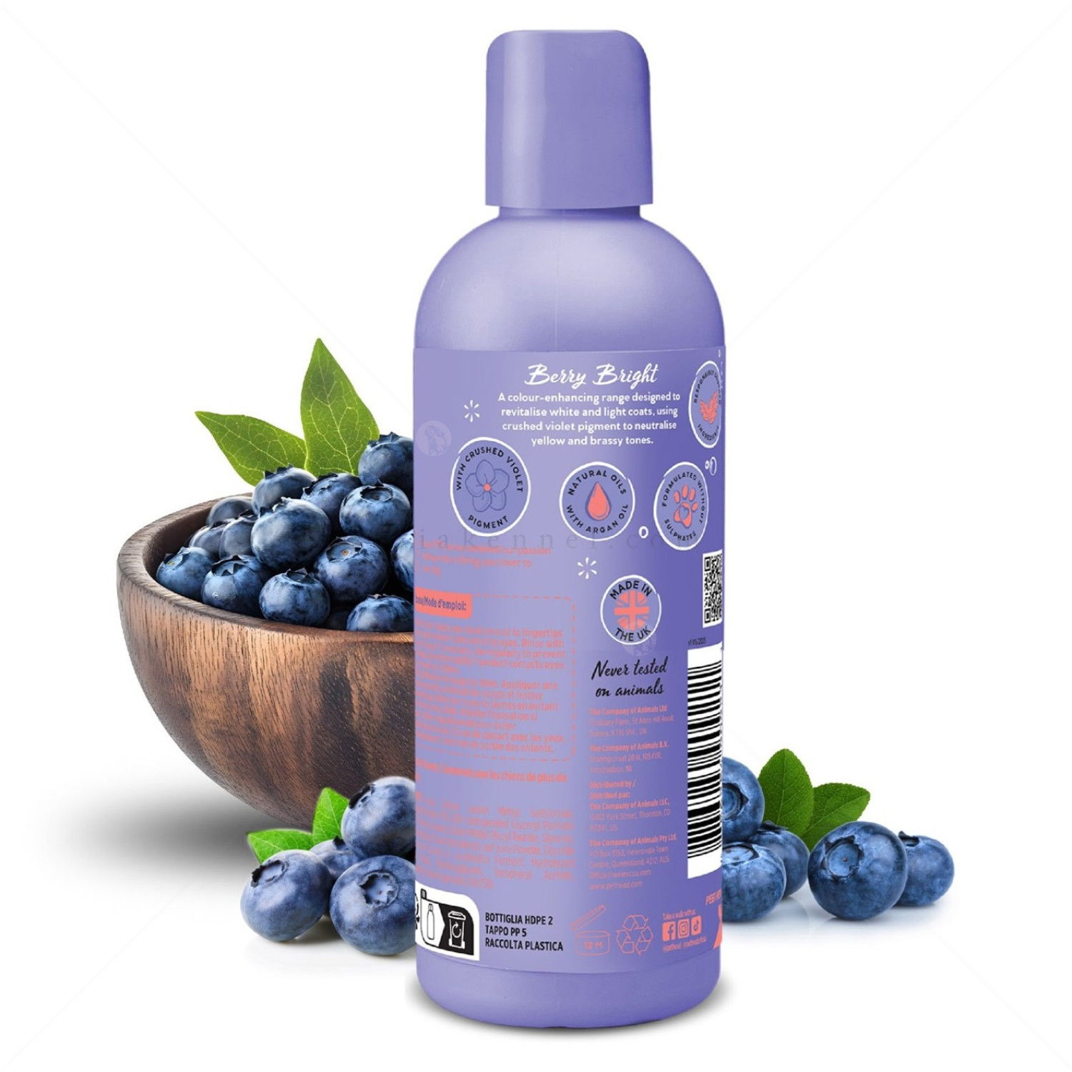 2в1 Измиващ гел за лице за кучета със светла козина и за премахване на петна от сълзи PET HEAD Berry Bright Facial & Tear Stain Remover