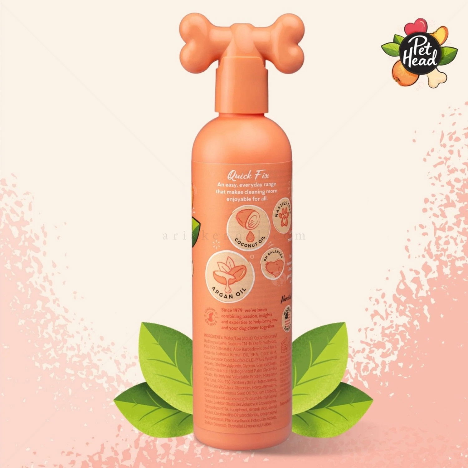 2в1 Шампоан с балсам с праскова и арганово масло PET HEAD Quick Fix 2in1 Shampoo