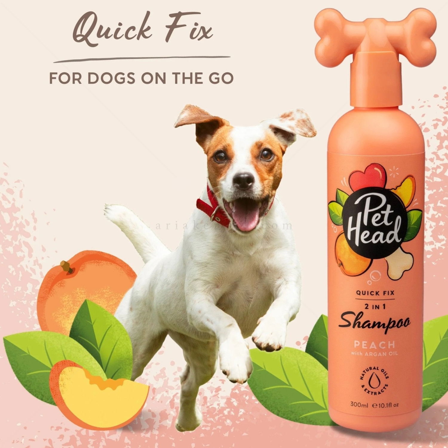 2в1 Шампоан с балсам с праскова и арганово масло PET HEAD Quick Fix 2in1 Shampoo