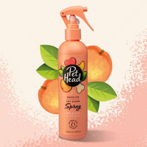 Сух шампоан-спрей без отмиване с праскова и арганово масло PET HEAD Quick Fix Dry Clean Spray