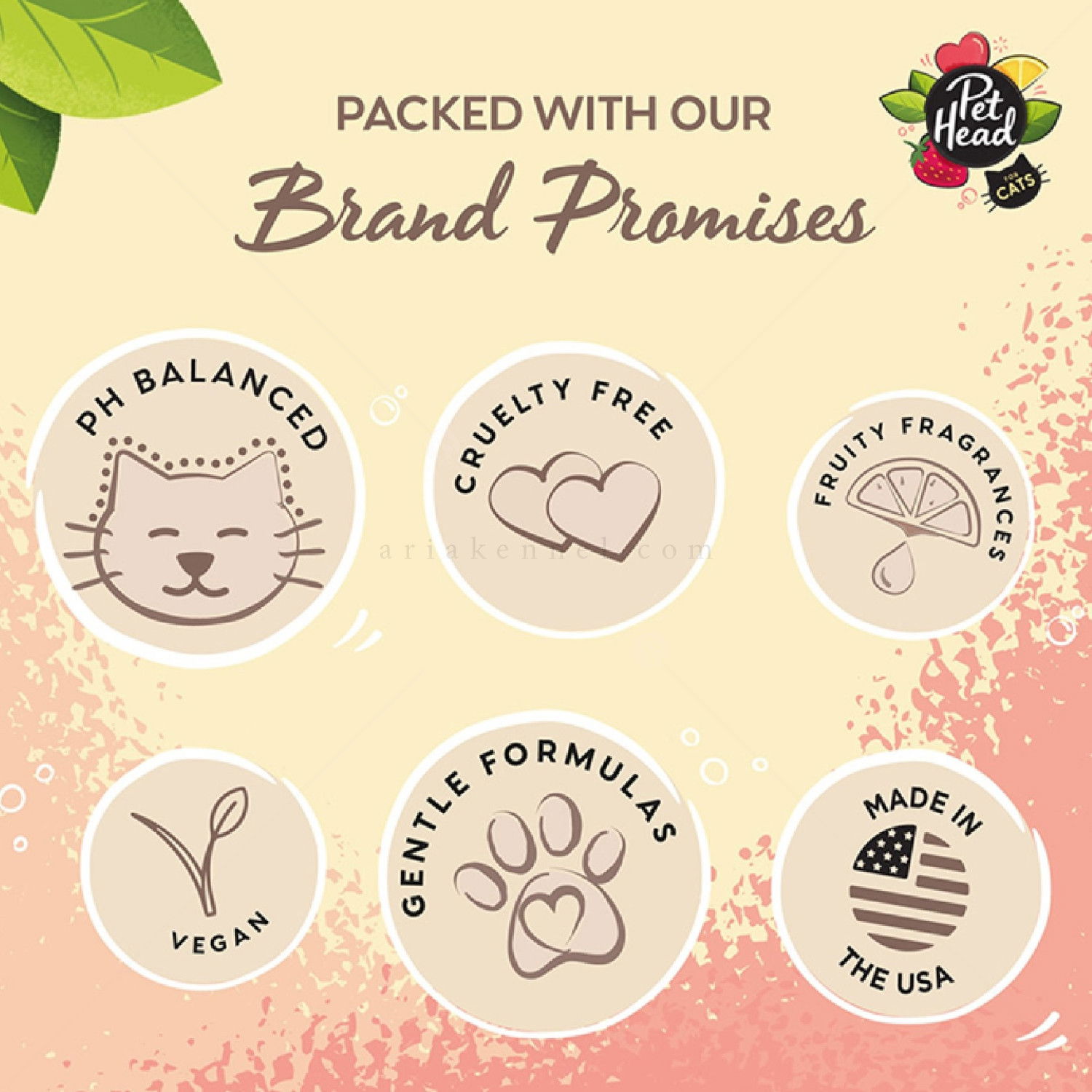 Шампоан за котки с масло от лимон и алое вера PET HEAD Felin Good Nourishing Shampoo