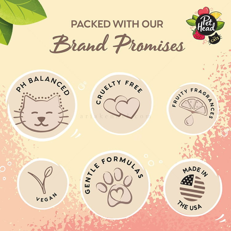 Сух шампоан-спрей без отмиване за котки с масло от лимон и алое вера PET HEAD Felin Good Dry Clean Spray