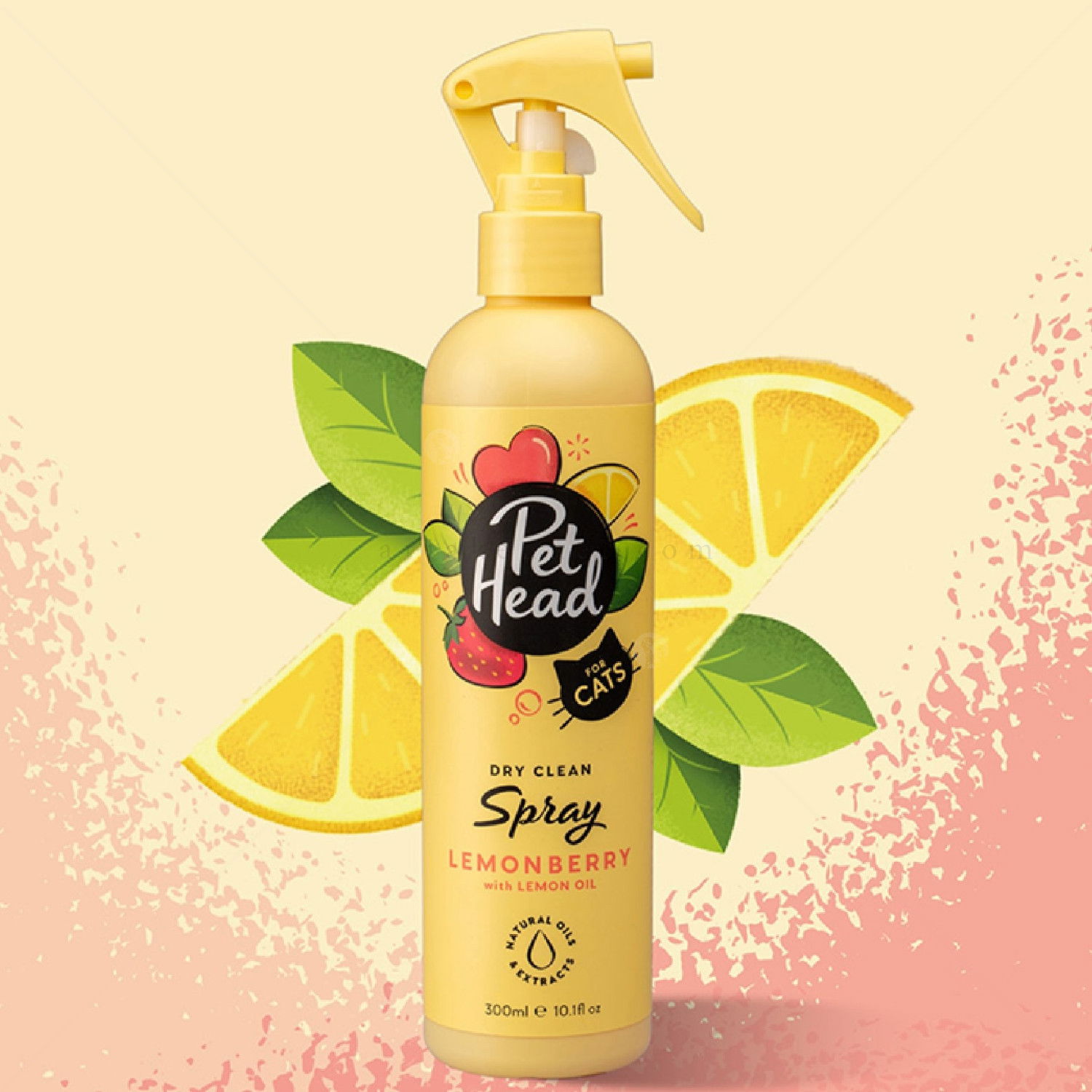 Сух шампоан-спрей без отмиване за котки с масло от лимон и алое вера PET HEAD Felin Good Dry Clean Spray