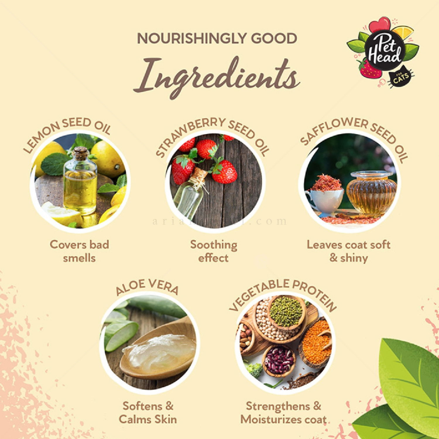 Шампоан-пяна без отмиване за котки с масло от лимон и алое вера PET HEAD Felin Good No-Rinse Foam