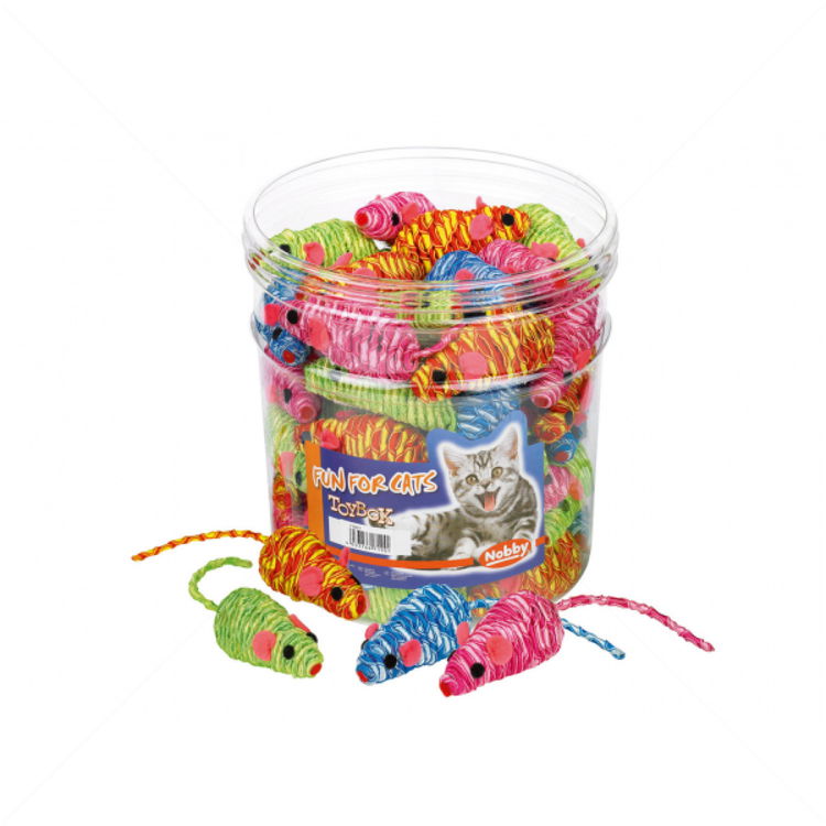 NOBBY Играчка Въжена мишка, различни цветове