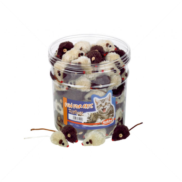 NOBBY Играчка Плюшена мишка, кафява и бежова