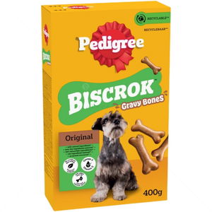 Хрупкави бисквити PEDIGREE Biscrok Gravy Bones, 400 гр