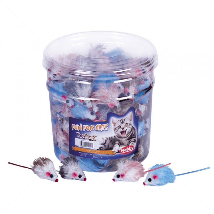 NOBBY Играчка Дрънкаща мишка, различни цветове