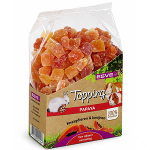 Лакомство с парченца папая за зайци и други гризачи 250 гр ESVE Topping Papaya