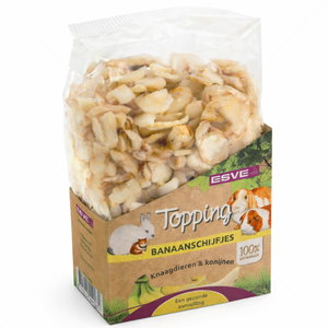 Лакомство с бананови резенчета за зайци и други гризачи 125 гр ESVE Topping Banana Slices