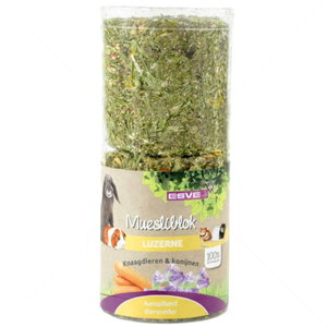 Хрупкаво мюсли блокче с люцерна, семена и моркови за гризачи ESVE Muesliblok