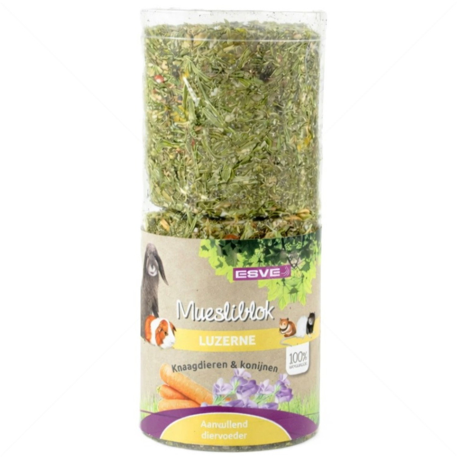 Хрупкаво мюсли блокче с люцерна, семена и моркови за гризачи ESVE Muesliblok