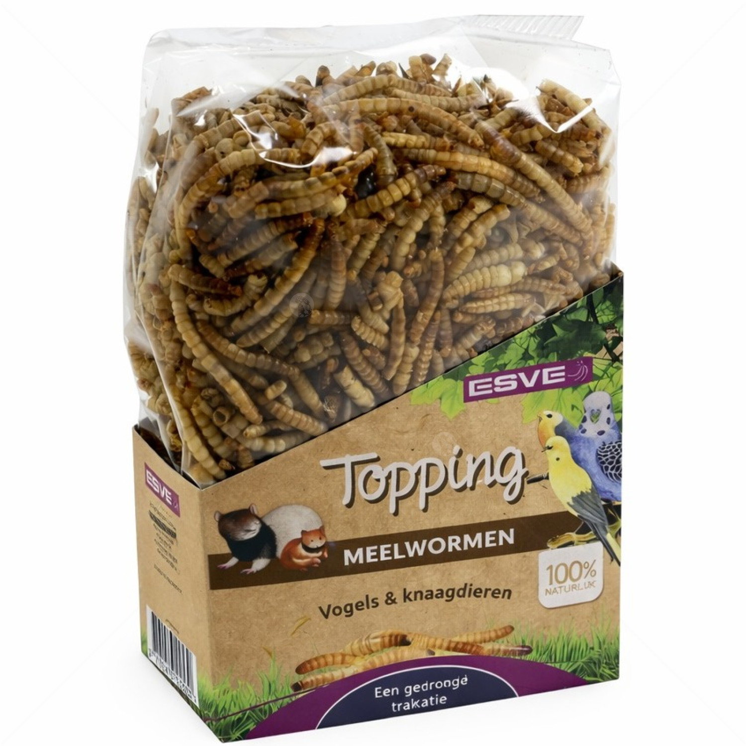 Протеиново лакомство от сушени брашнени червеи за птици и гризачи 70 гр ESVE Topping Mealworms
