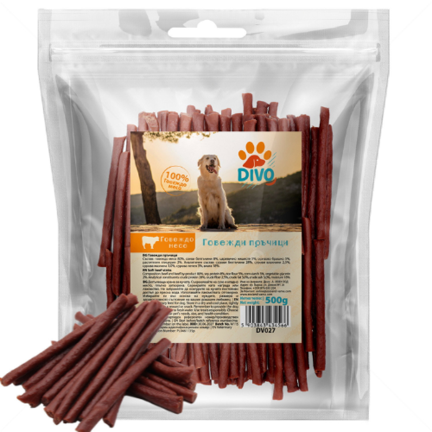 Меки пръчици с говеждо месо DIVO