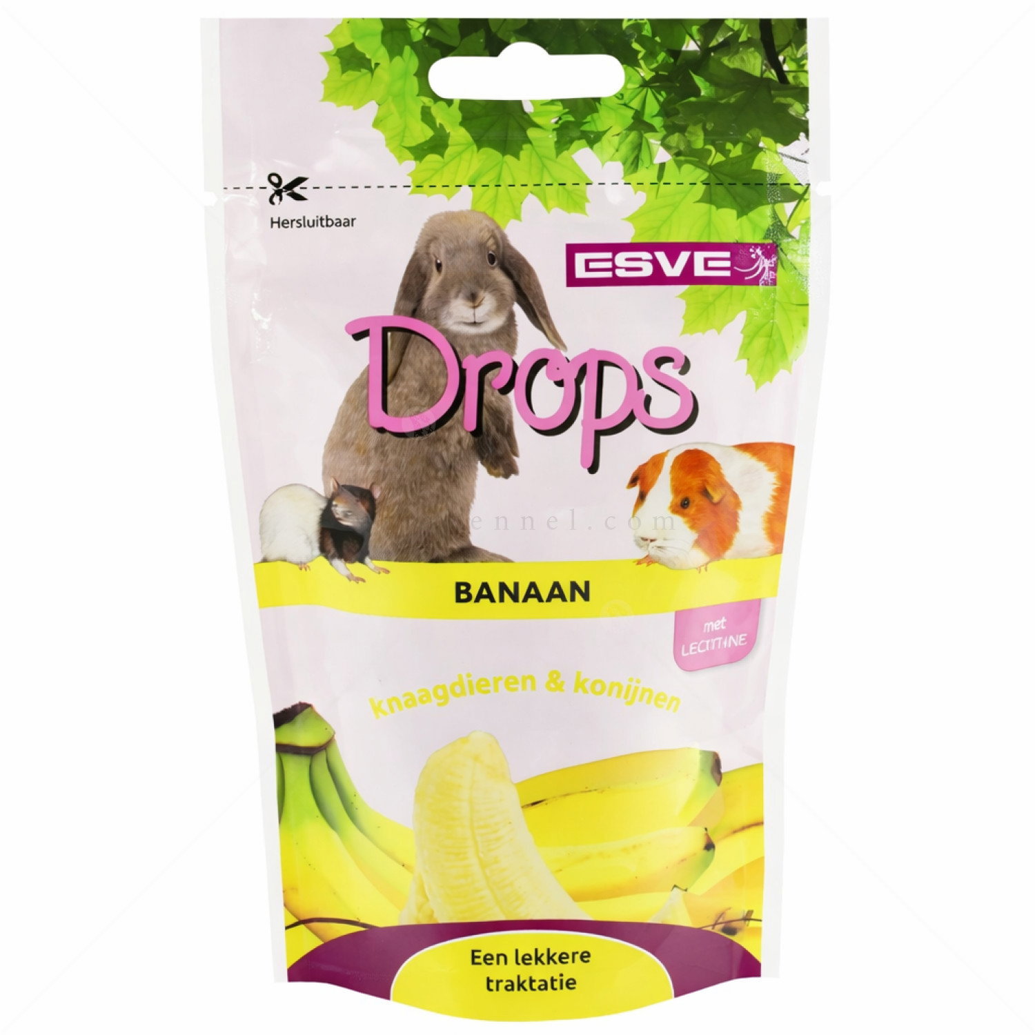 Дропс с банан за зайци и други гризачи 75 гр ESVE
