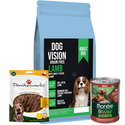 Комплект DOG VISION Adult Lamb 2 кг + Monge Grain free Adult 400 гр с агнешко месо + Perrito 100 гр Меки ленти с агнешко месо