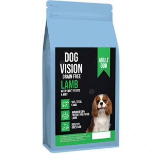 Комплект DOG VISION Adult Lamb 2 кг + Monge Grain free Adult 400 гр с агнешко месо + Perrito 100 гр Меки ленти с агнешко месо