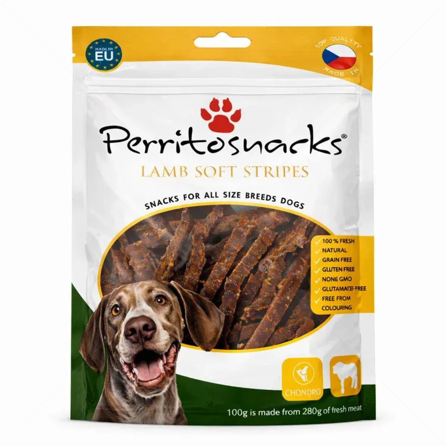Комплект DOG VISION Adult Lamb 2 кг + Monge Grain free Adult 400 гр с агнешко месо + Perrito 100 гр Меки ленти с агнешко месо