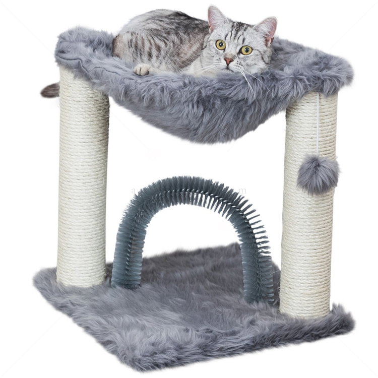 Катерушка с драскало, хамак, чесало и топче TRIXIE Baza, сива