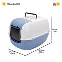 FERPLAST Prima Cabrio Котешка тоалетна с филтър, пастелно синя