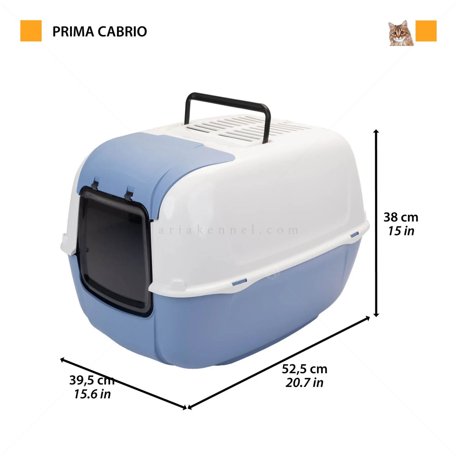 FERPLAST Prima Cabrio Котешка тоалетна с филтър, пастелно синя