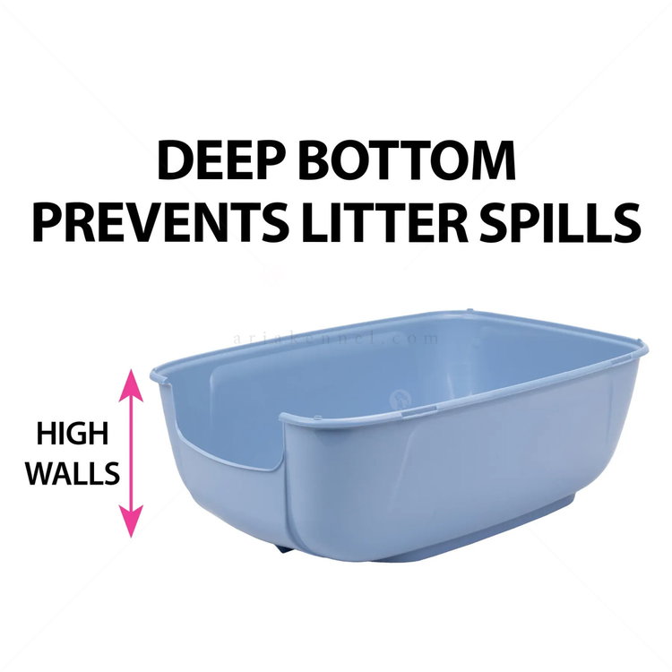 FERPLAST Prima Cabrio Котешка тоалетна с филтър, пастелно синя