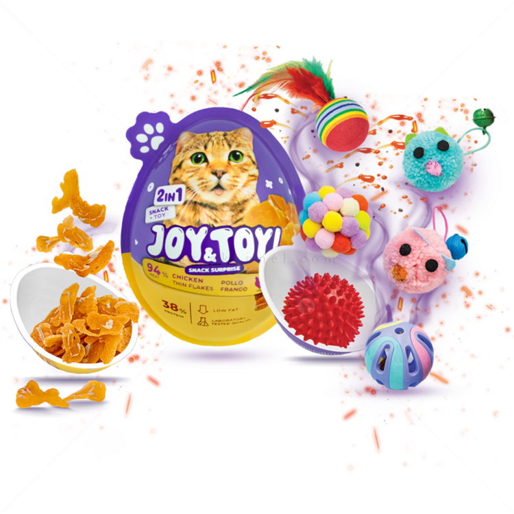 Подаръчно яйце с изненада играчка и лакомство с риба тон JOY & TOY
