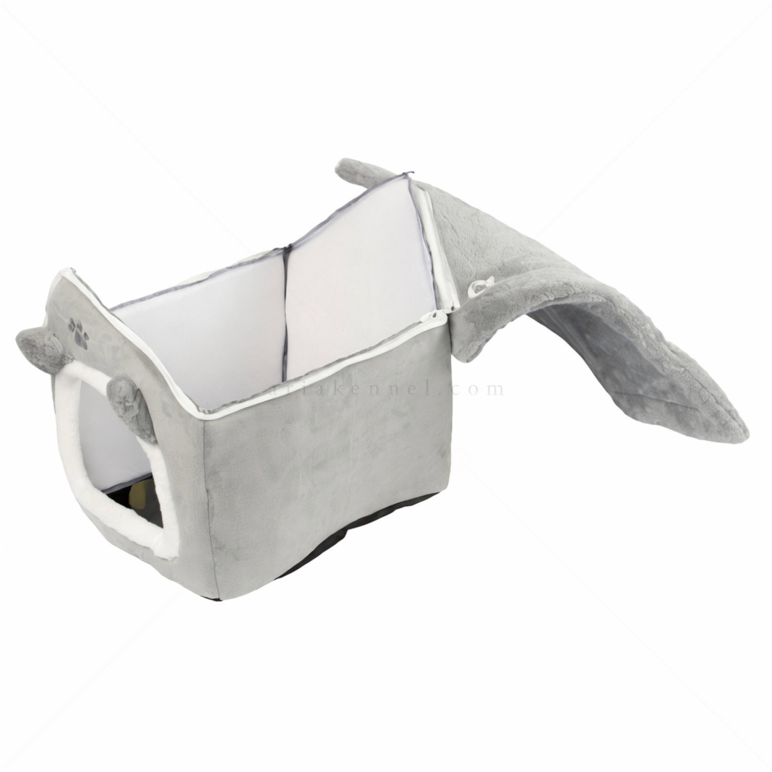 Плюшена къщичка-легло PURLOV, сива