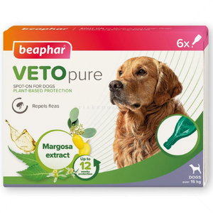 Противопаразитни пипети за средни и едри породи кучета BEAPHAR Veto Pure Bio Spot on Medium&Large Dog