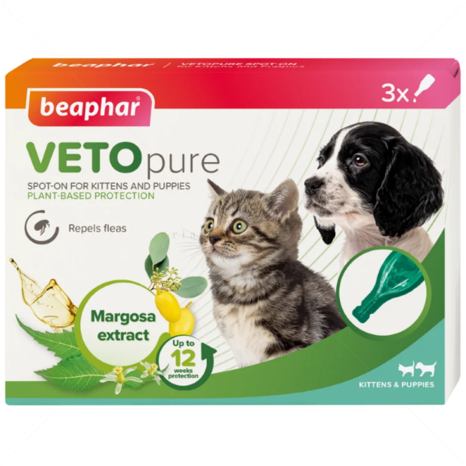Репелентни капки за малки кучета и котета BEAPHAR Veto Pure Bio Spot on