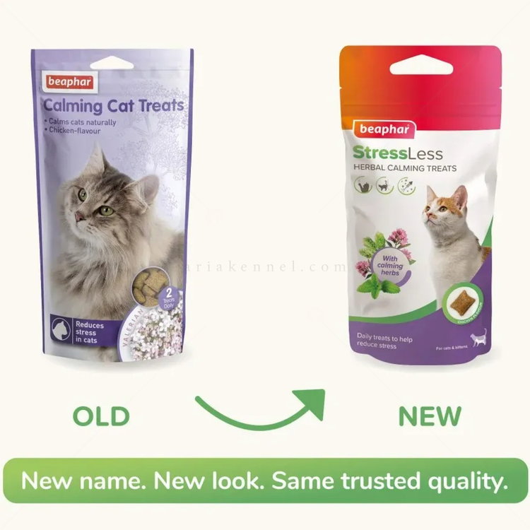 Успокояващи хапки за котки с вкус на пилешко месо BEAPHAR StressLess Herbal Calming Treats