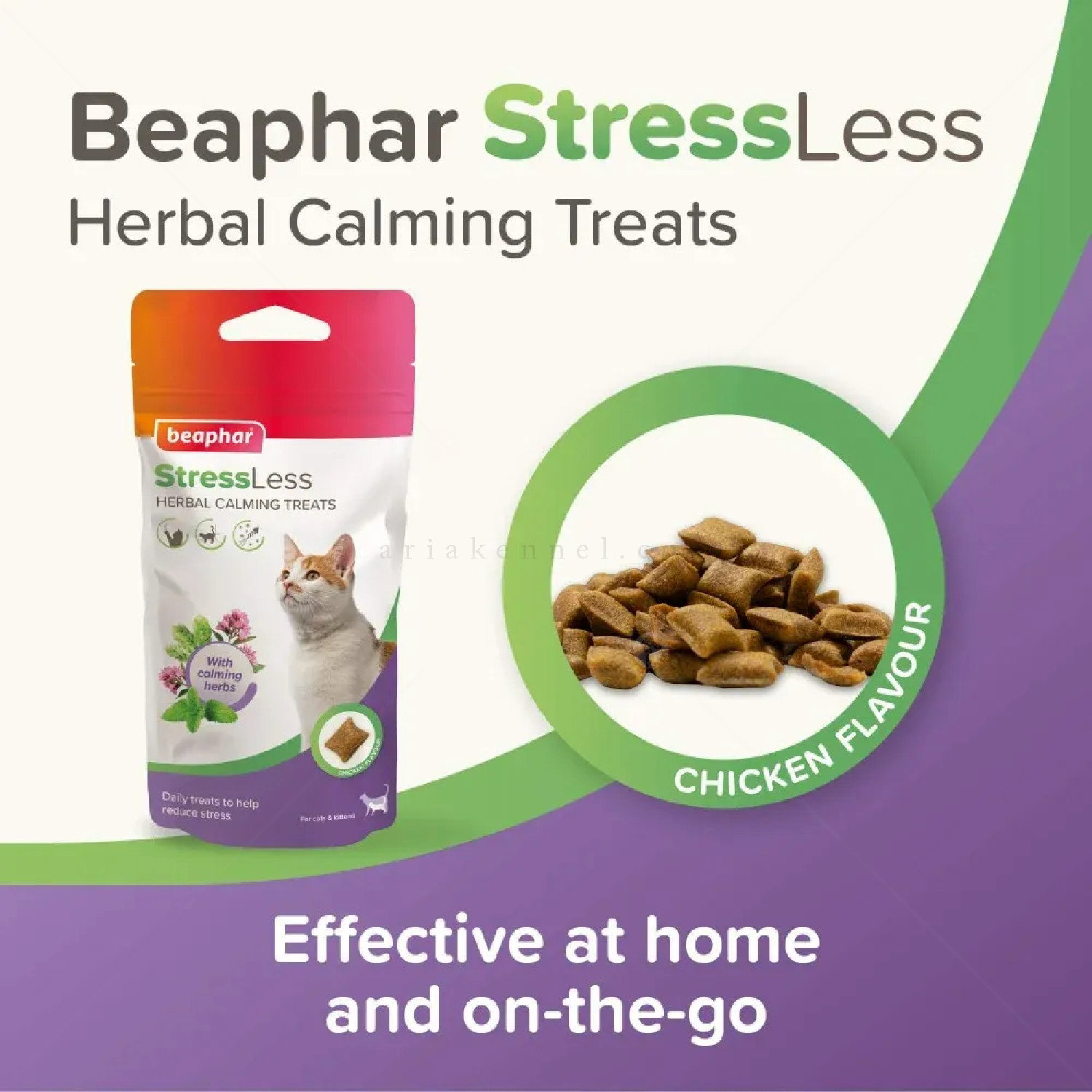 Успокояващи хапки за котки с вкус на пилешко месо BEAPHAR StressLess Herbal Calming Treats