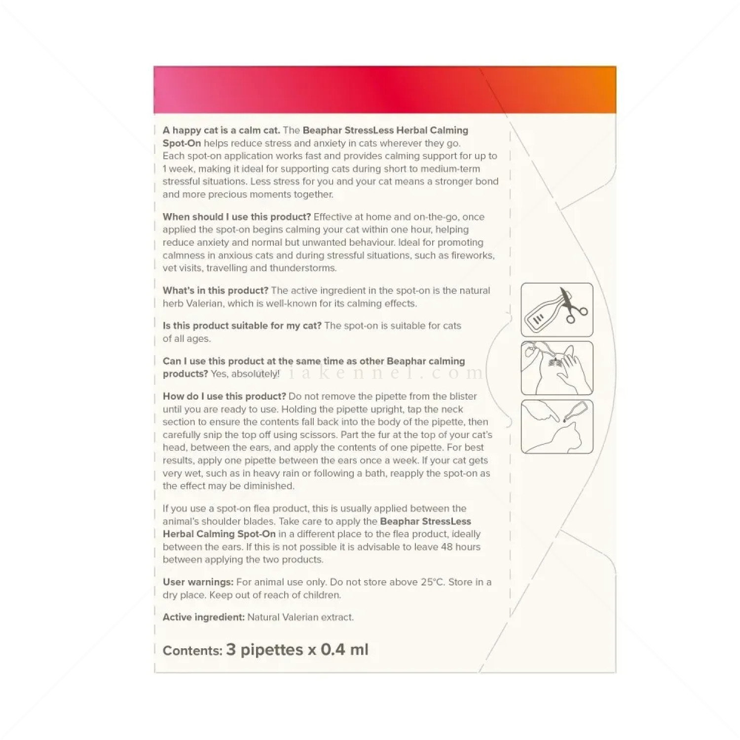 Успокояващи пипети BEAPHAR StressLess Herbal Calming Spot On Cat