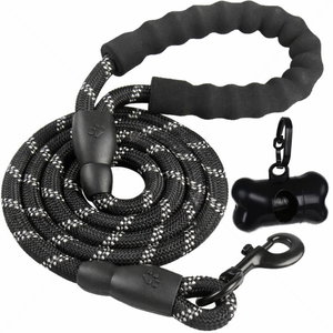 Светлоотразителен тренировъчен повод + диспенсър с 1 ролка торбички PURLOV, 3 м/ Ø12 мм